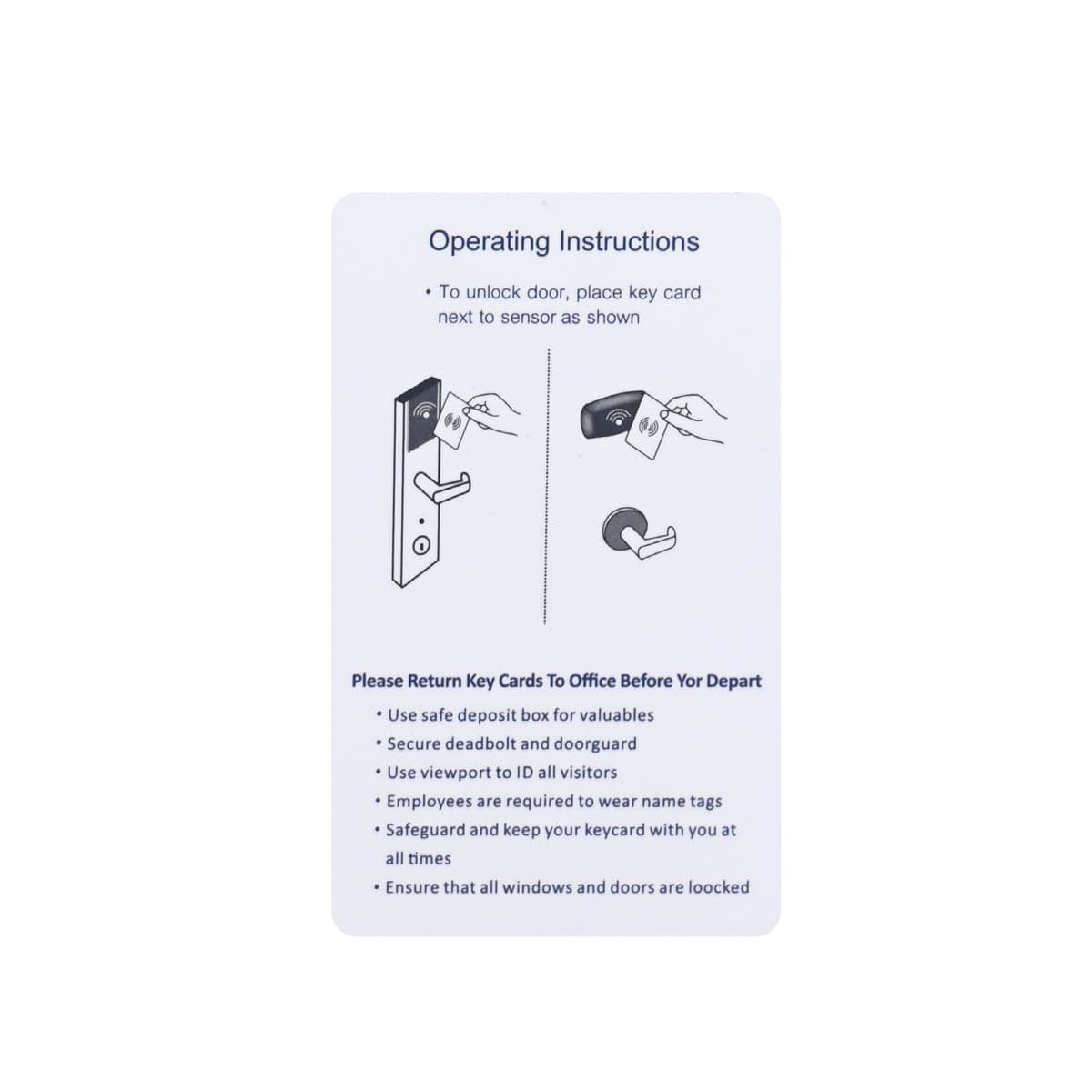 Generic White 1K RFID Key Cards Compatible with Assa Abloy* Guest Lock Systems-See Description (Sold in boxes of 200)