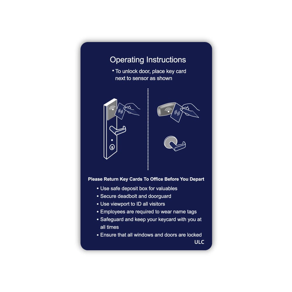 Generic Enjoy Your Stay Blue ULC RFID Key Cards (Sold in boxes of 200 ...