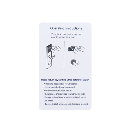 Hotel & Resort Key Cards RFID Key Cards Generic White 1K RFID Key Cards Compatible with Assa Abloy* Guest Lock Systems-See Description (Sold in boxes of 200)