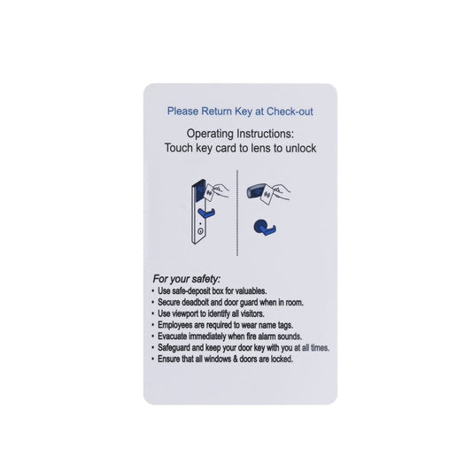 Generic Welcome Blue ULEV1 48 byte RFID Key Cards Compatible with Assa Abloy* Guest Lock Systems-See Description (Sold in boxes of 200)