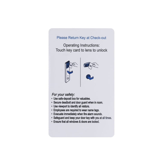 Generic Welcome Blue RFID Key Cards