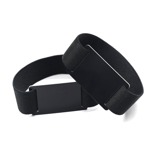 Black 4K RFID Staff Elastic Wristbands (Sold in packs of 10)